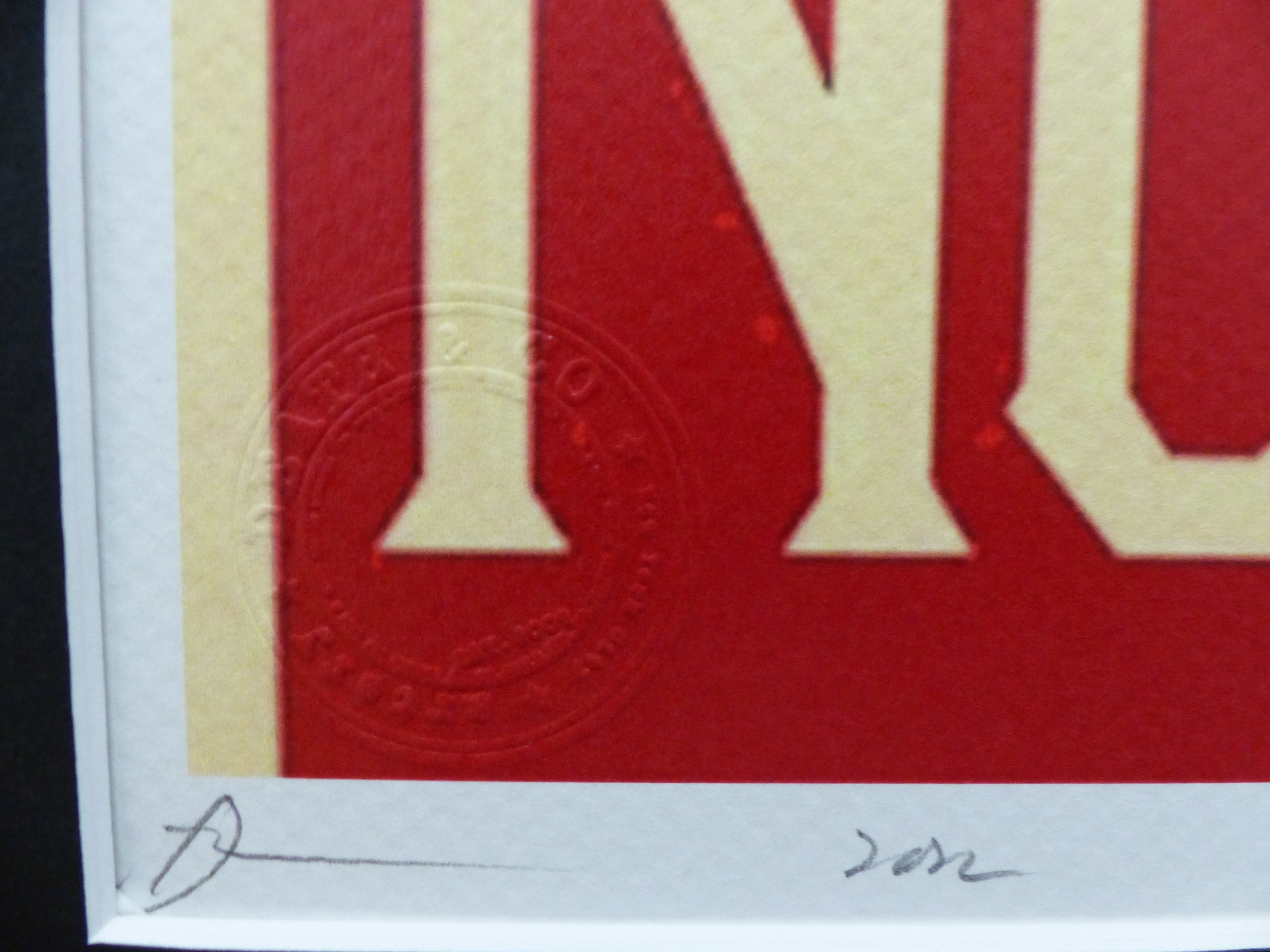 DEATH NYC gerahmte Lithografie ltd edit of 100 "Snoopy make art not war" 3D Siegel COA Zertifikat