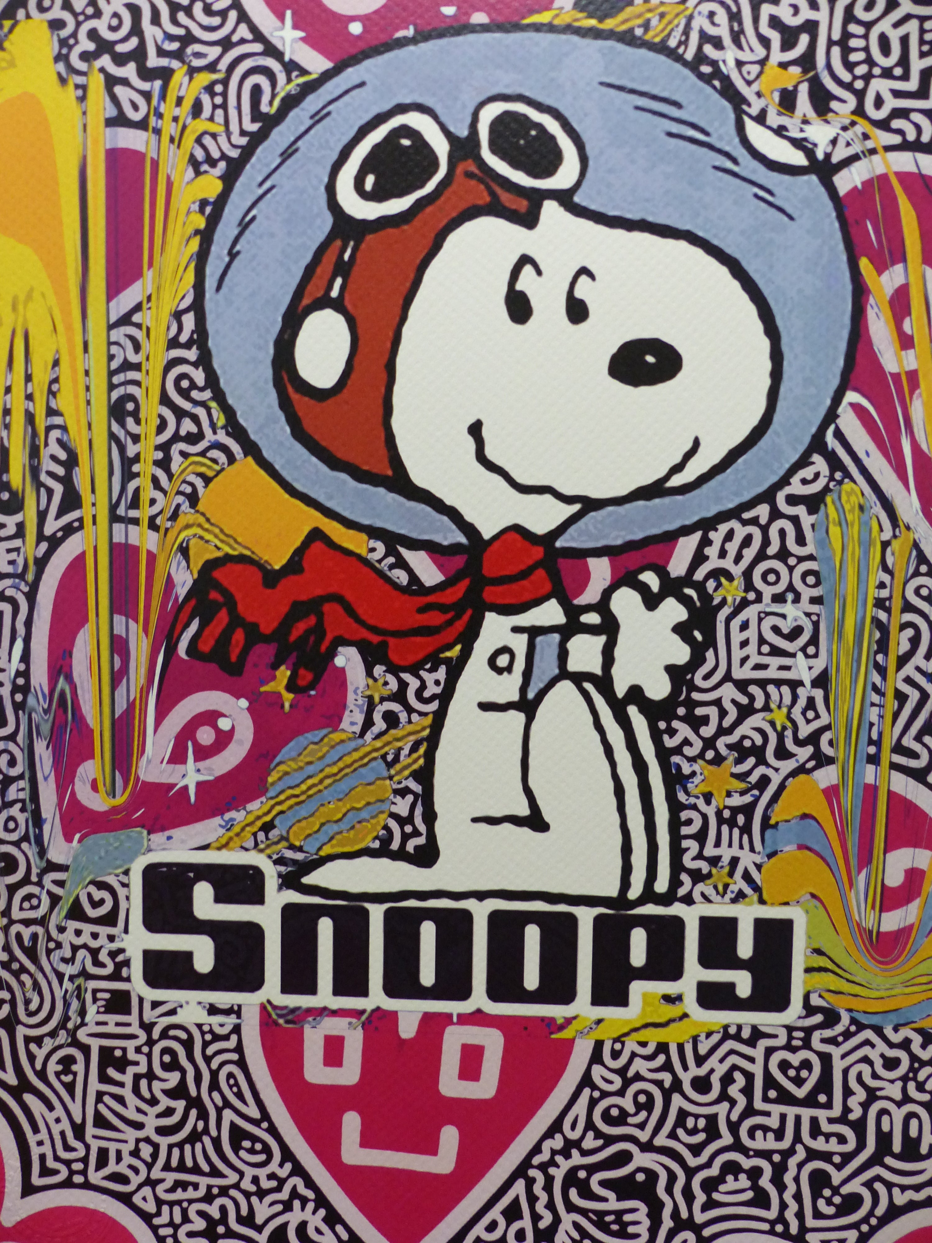 DEATH NYC gerahmte Lithografie ltd edit "Snoopy Art II" 3D Siegel COA Zertifikat