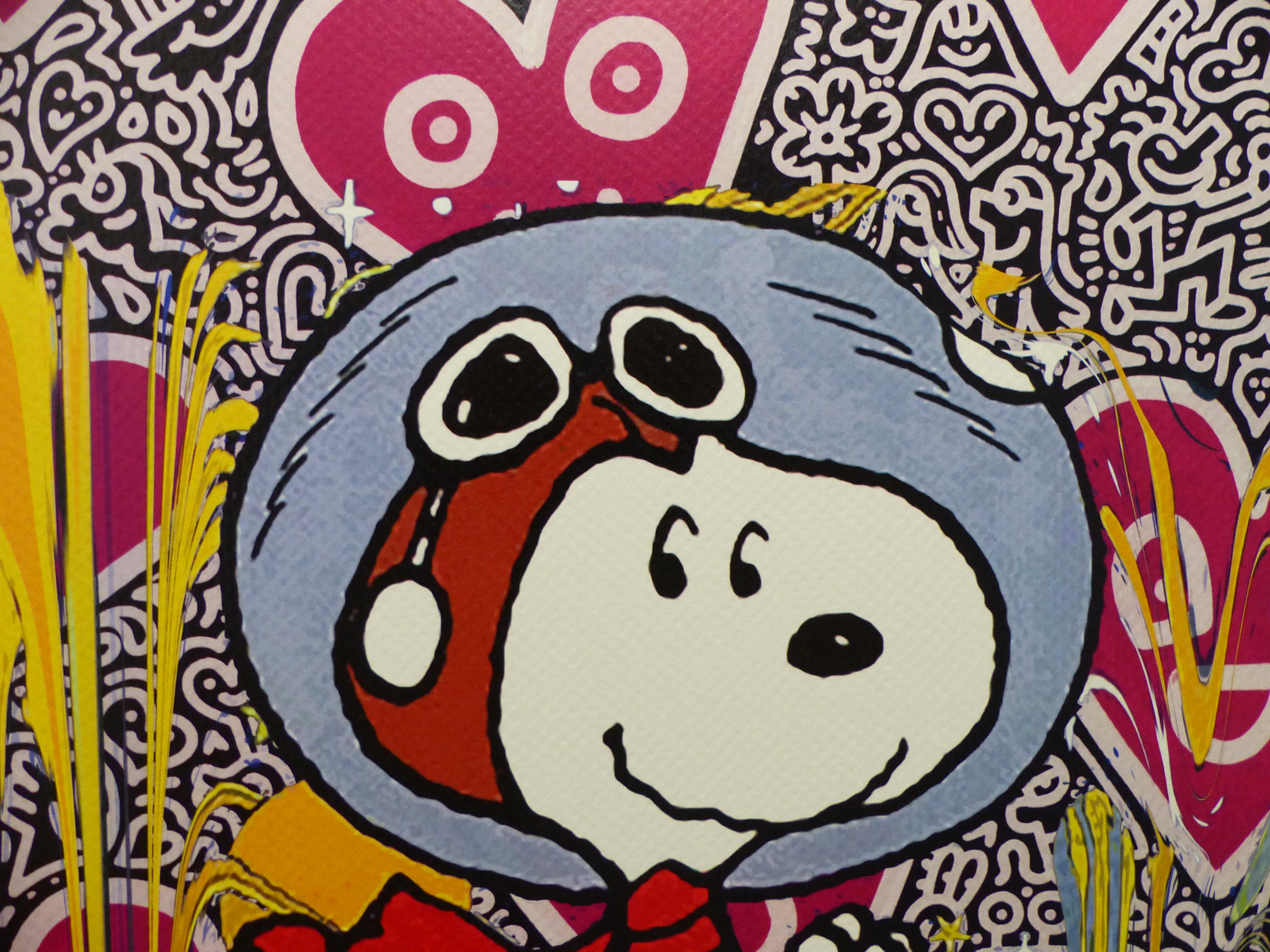 DEATH NYC gerahmte Lithografie ltd edit "Snoopy Art II" 3D Siegel COA Zertifikat