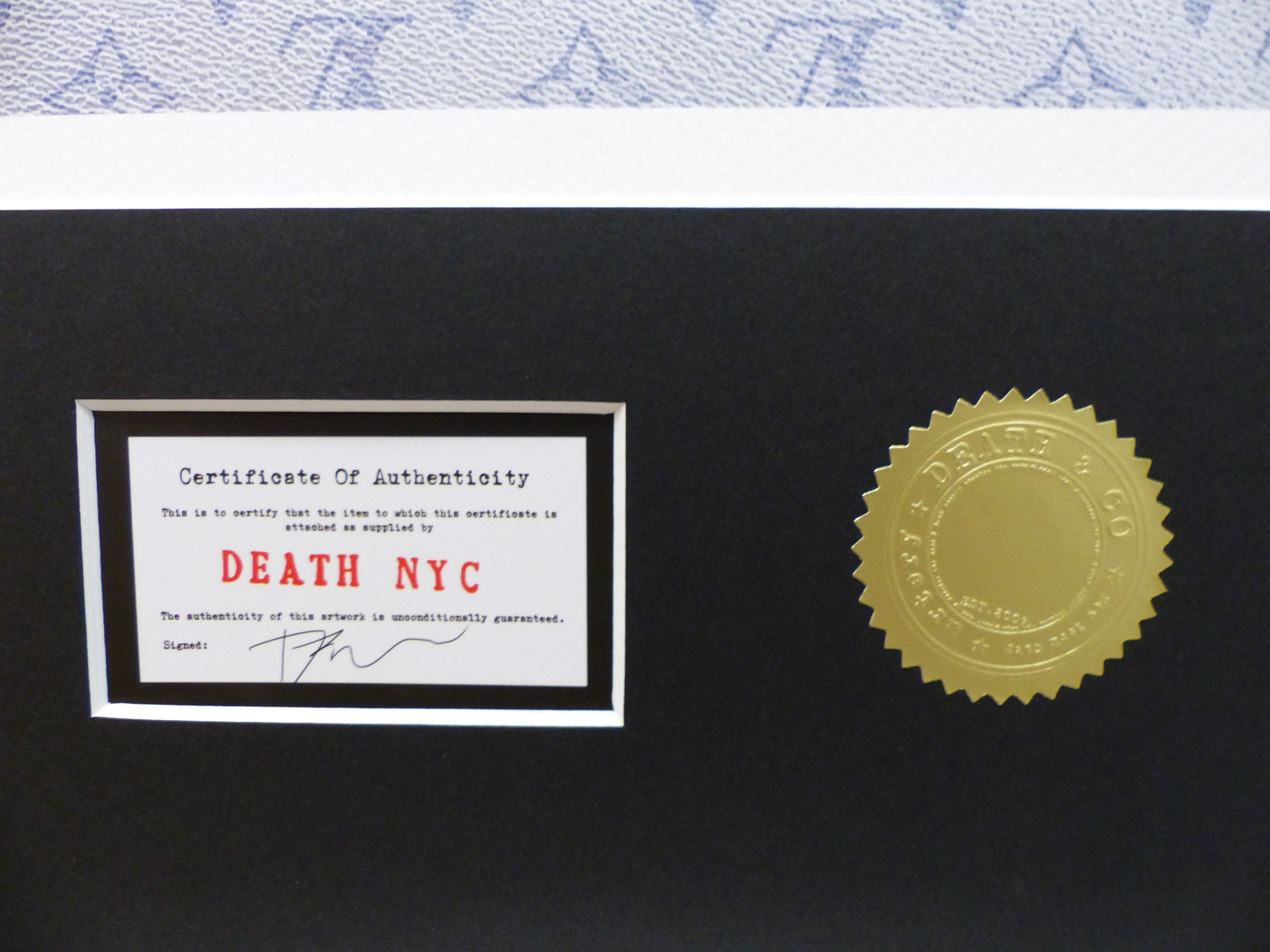 DEATH NYC gerahmte Lithografie ltd edit of 100 "Snoopy Art I" 3D Siegel COA Zertifikat