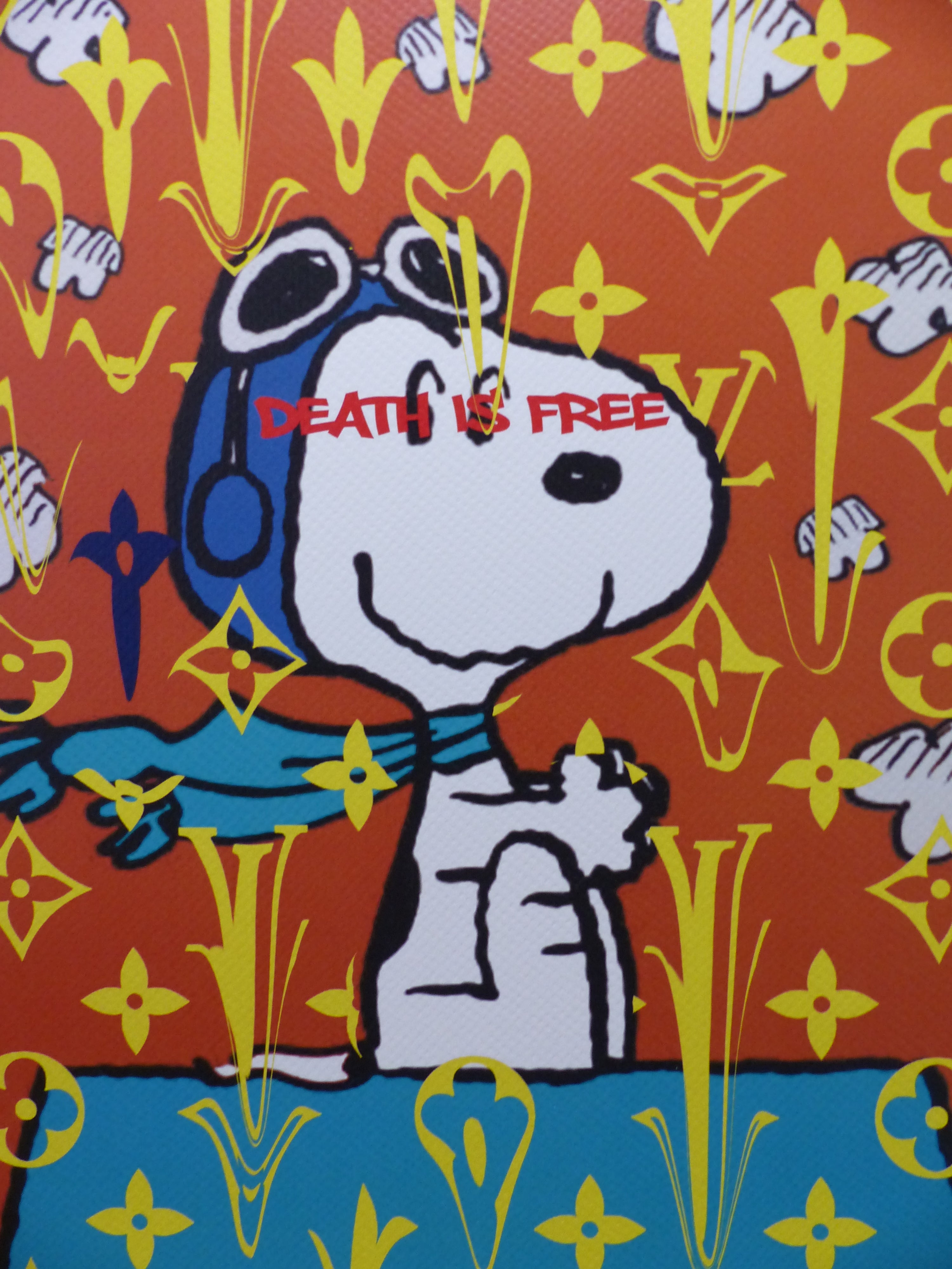 DEATH NYC gerahmte Lithografie ltd edit of 100 "Free Snoopy I" 3D Siegel COA Zertifikat