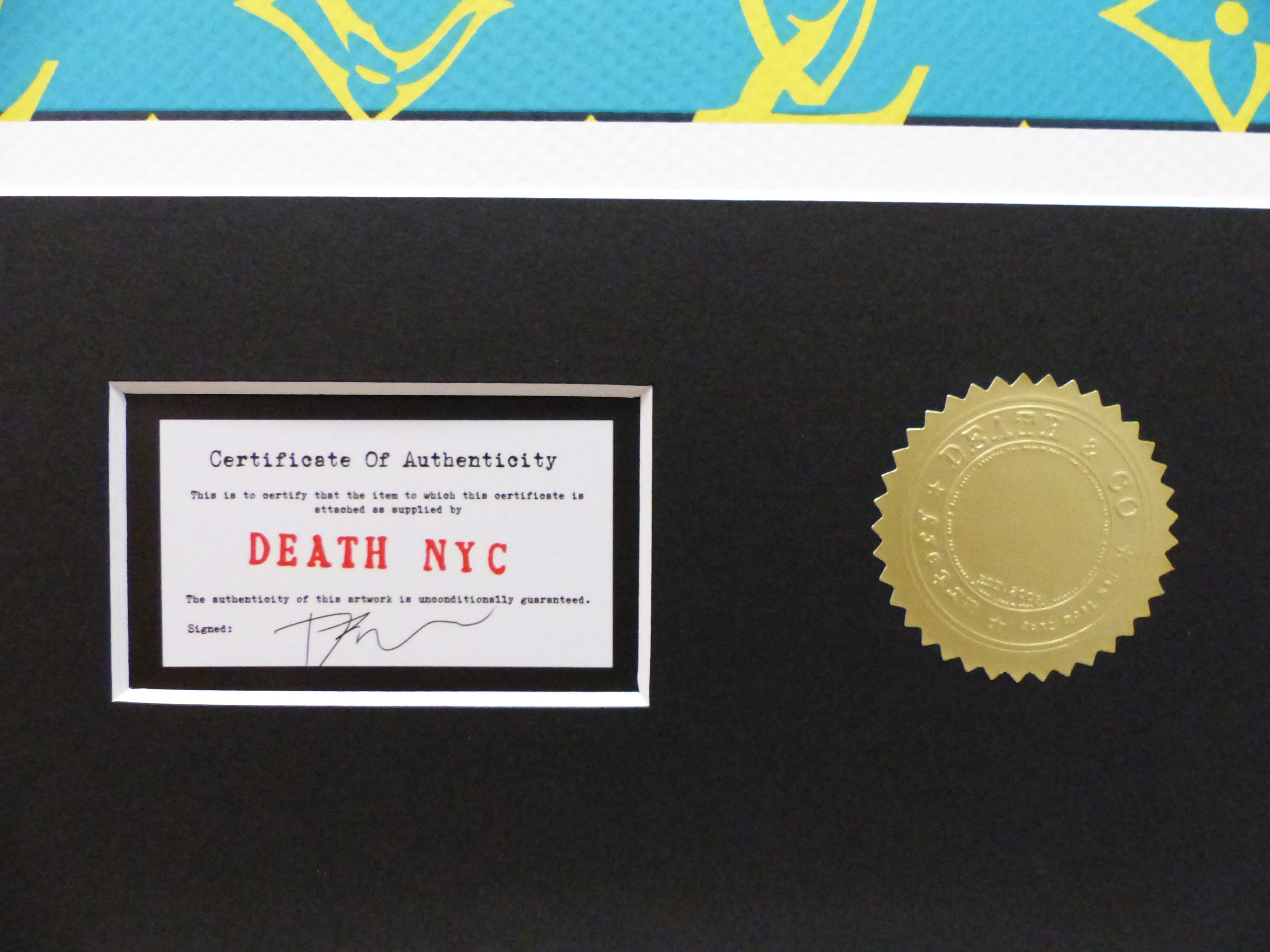 DEATH NYC gerahmte Lithografie ltd edit of 100 "Free Snoopy I" 3D Siegel COA Zertifikat