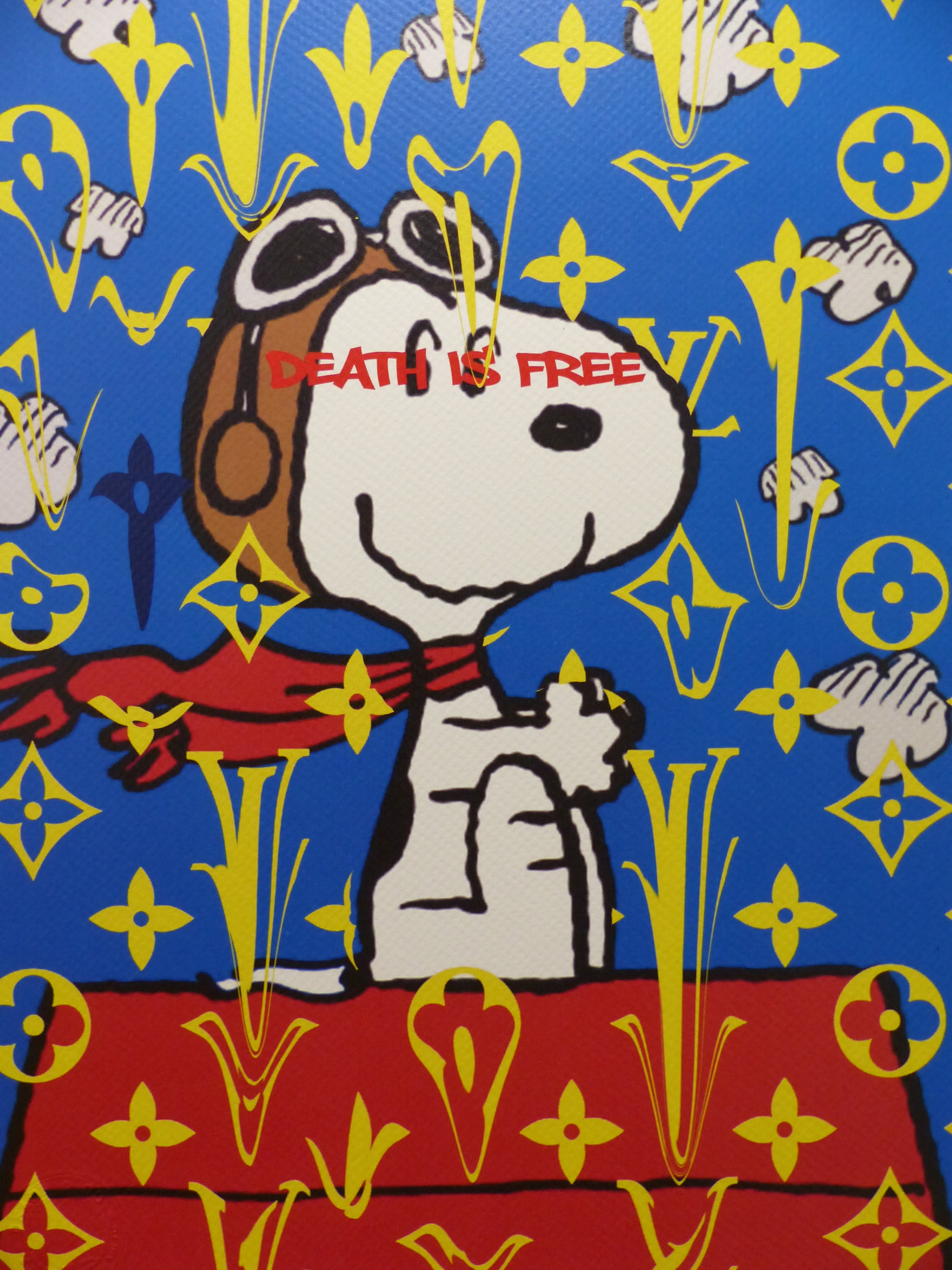 DEATH NYC gerahmte Lithografie ltd edit of 100 "Free SnoopyII" 3D Siegel COA Zertifikat