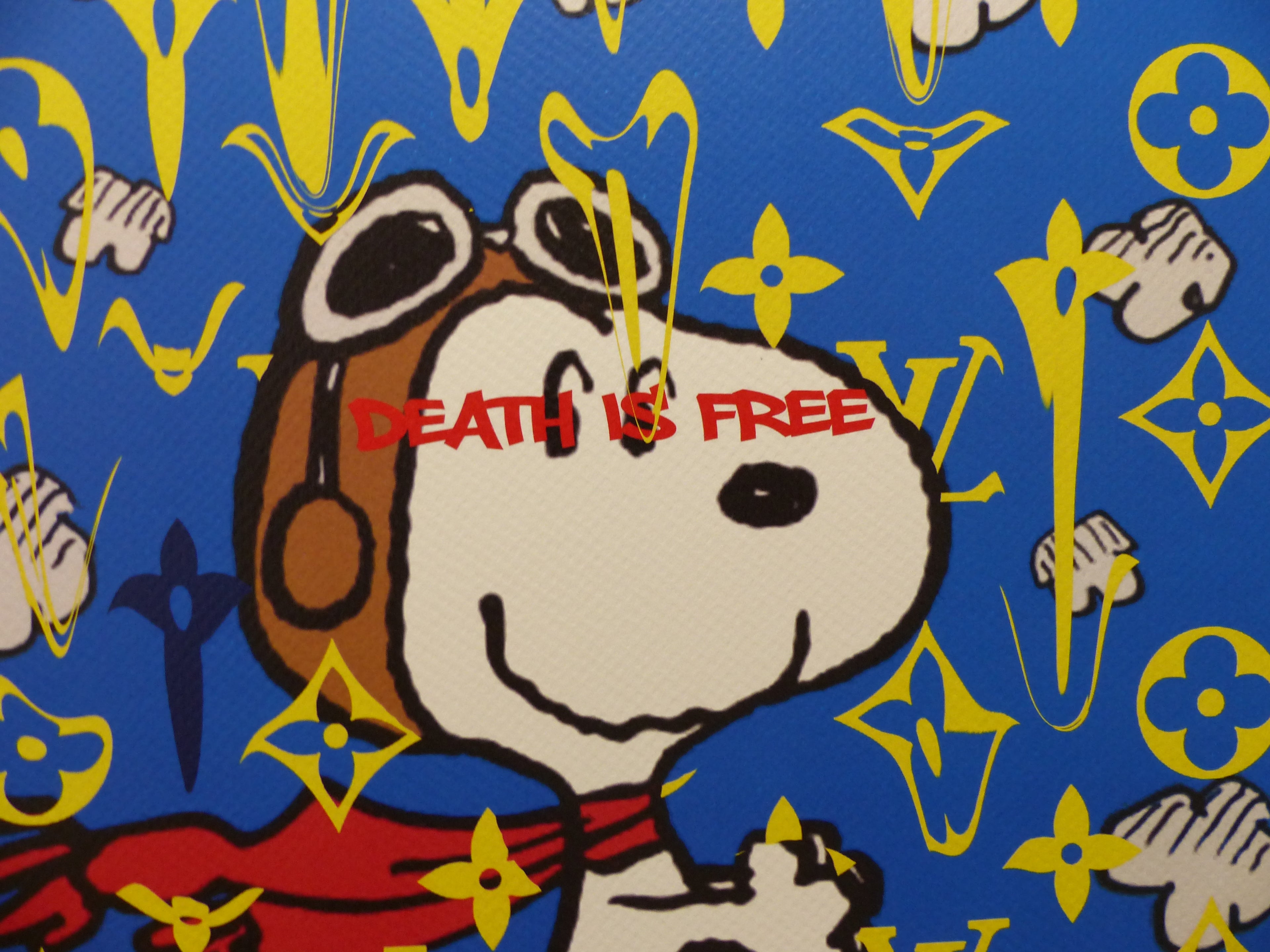 DEATH NYC gerahmte Lithografie ltd edit of 100 "Free SnoopyII" 3D Siegel COA Zertifikat