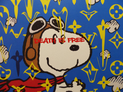 DEATH NYC gerahmte Lithografie ltd edit of 100 "Free SnoopyII" 3D Siegel COA Zertifikat