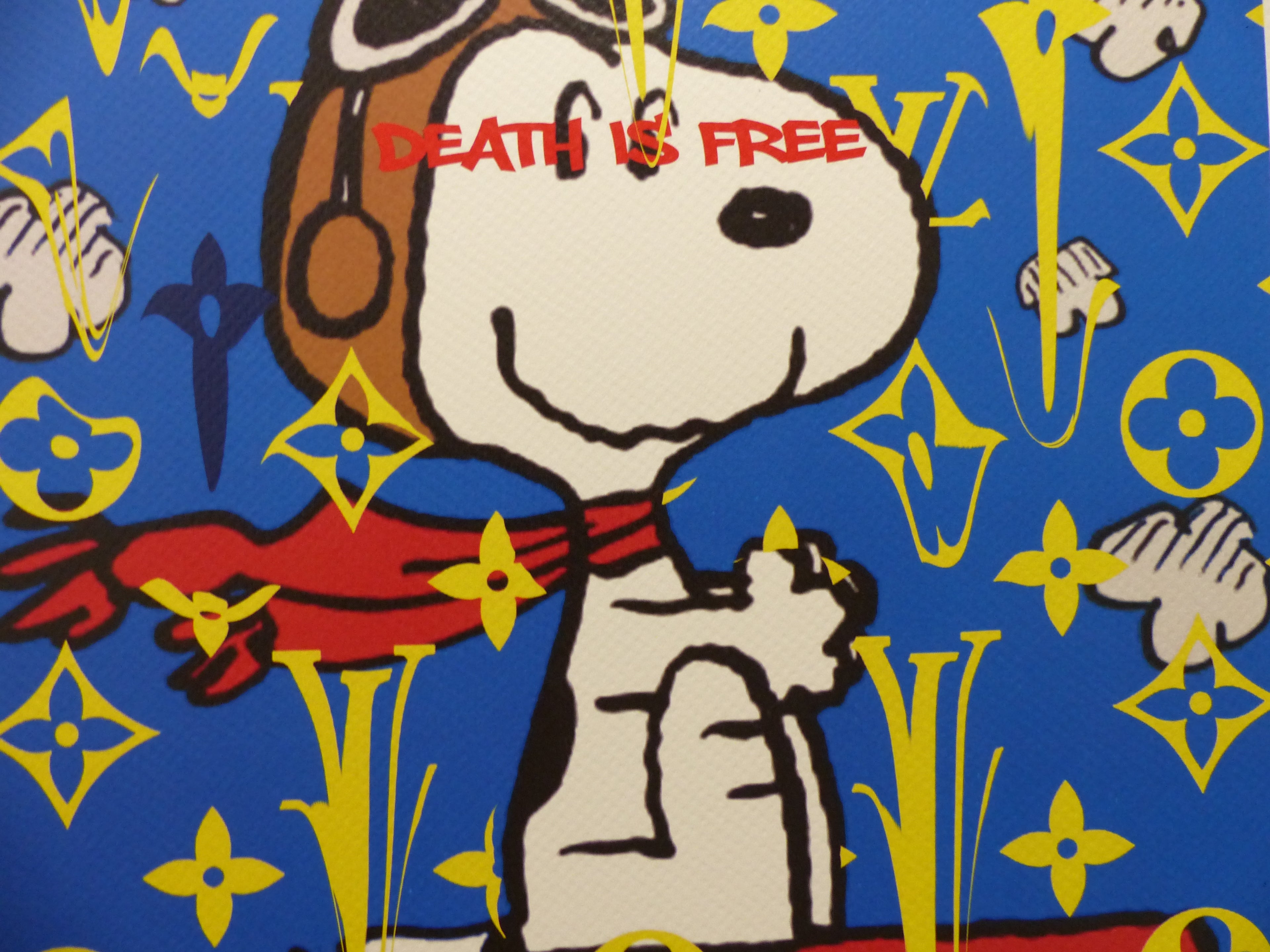 DEATH NYC gerahmte Lithografie ltd edit of 100 "Free SnoopyII" 3D Siegel COA Zertifikat