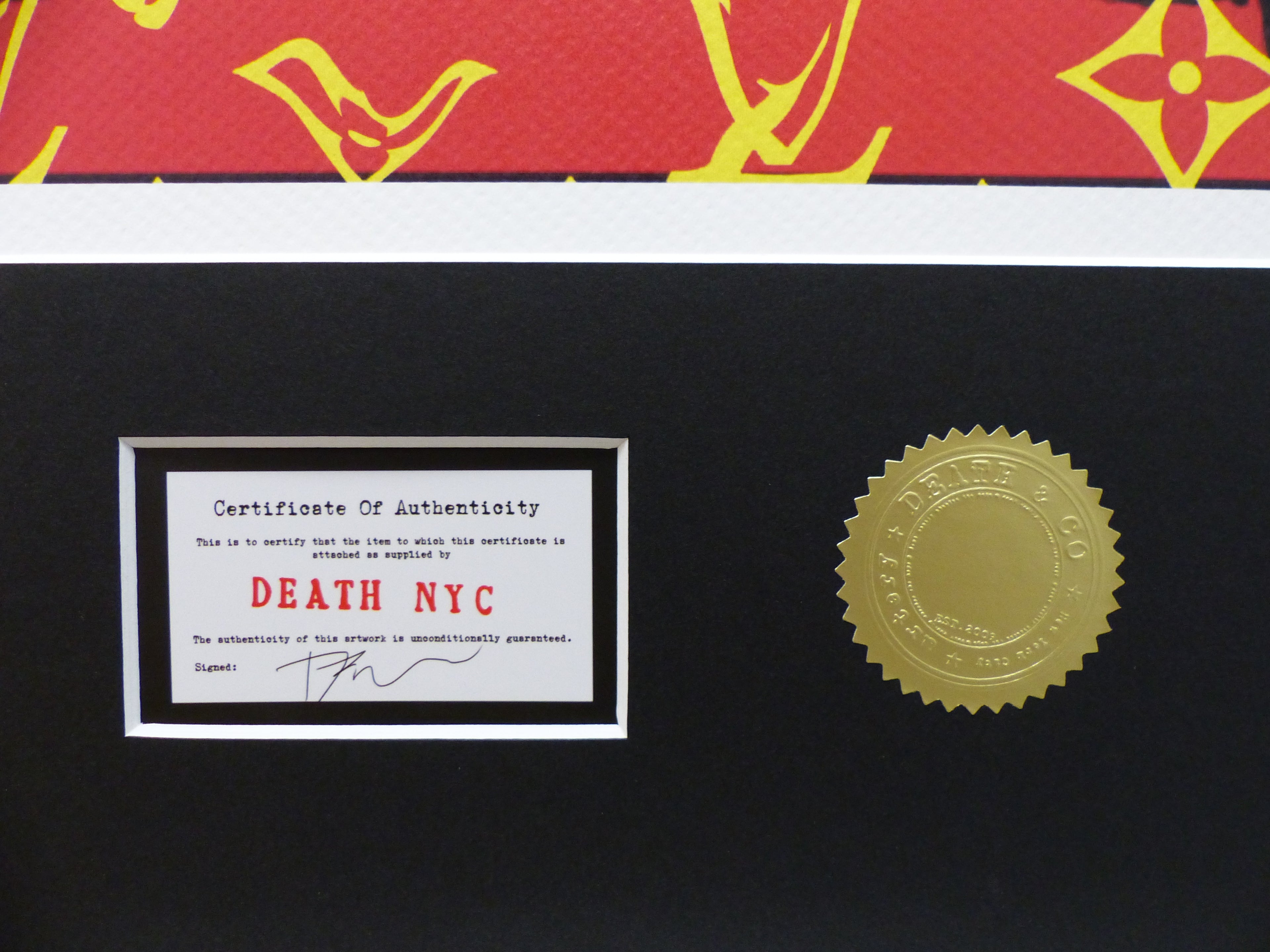 DEATH NYC gerahmte Lithografie ltd edit of 100 "Free SnoopyII" 3D Siegel COA Zertifikat